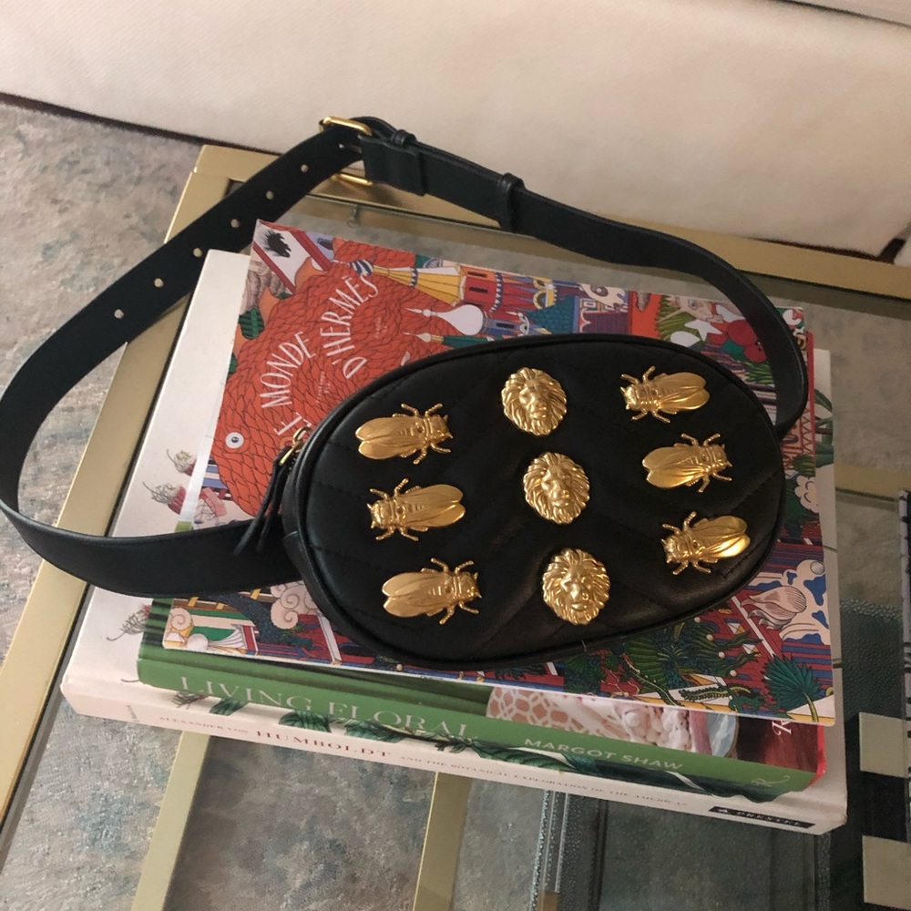 Black and Gold Fanny Pack